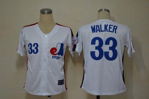 Larry Walker Washington Nationals white Throwback jersey