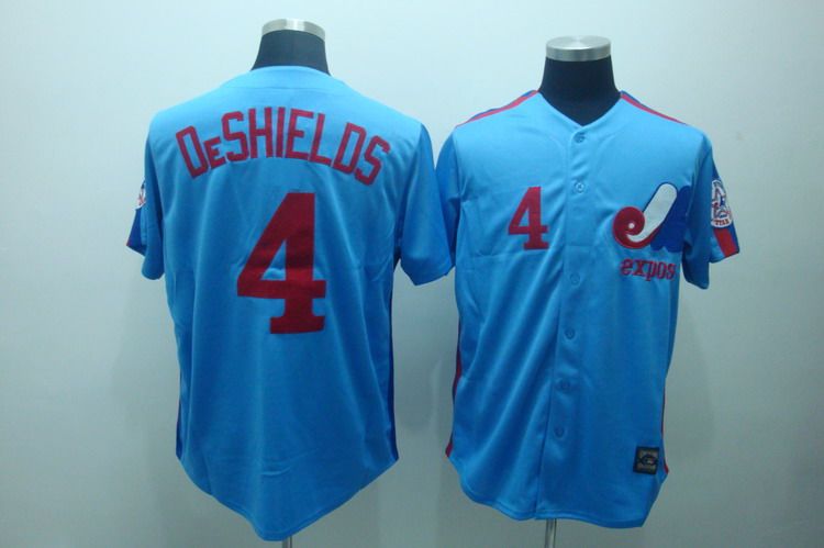 Delino Deshields Washington Nationals blue Throwback jersey