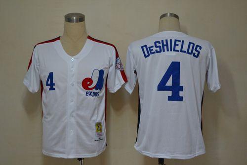Delino Deshields Washington Nationals white Throwback jersey