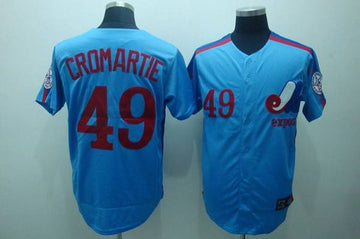 Warren Cromartie Washington Nationals blue Throwback jersey