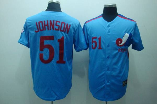 Randy Johnson Washington Nationals blue Throwback jersey