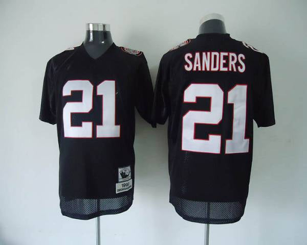 Deion Sanders Atlanta Falcons black Throwback jersey