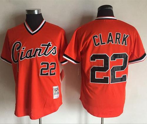Will Clark San Francisco Giants orange Throwback jersey