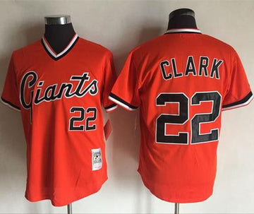 Will Clark San Francisco Giants orange Throwback jersey