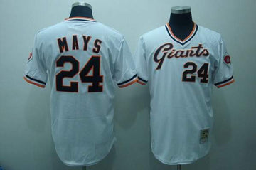 Willie Mays San Francisco Giants white Throwback jersey