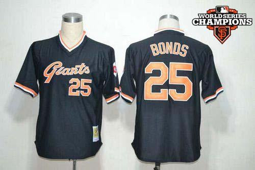 Barry Bonds San Francisco Giants black Throwback jersey