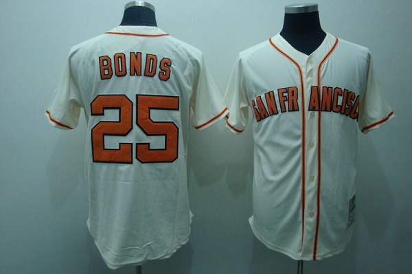 Barry Bonds San Francisco Giants cream Throwback jersey