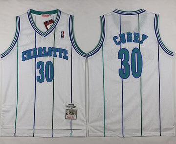 Dell Curry Charlotte Hornets white Throwback jersey