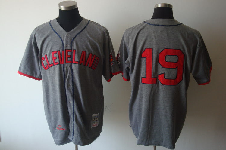 Bob Feller Cleveland Guardians grey Throwback jersey