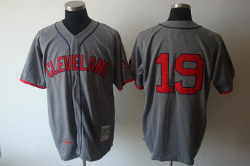 Bob Feller Cleveland Guardians grey Throwback jersey