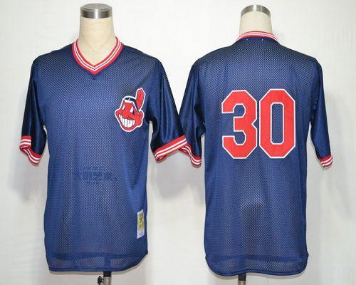 Joe Carter Cleveland Guardians blue Throwback jersey