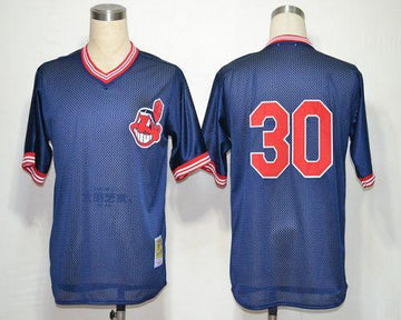 Joe Carter Cleveland Guardians blue Throwback jersey