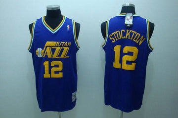 John Stockton Utah Jazz blue Throwback jersey