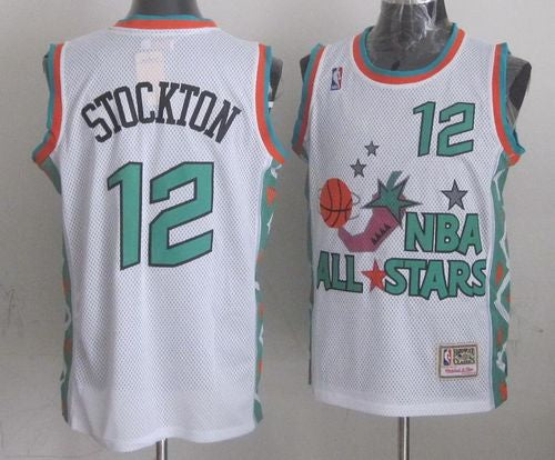 John Stockton Utah Jazz white jersey