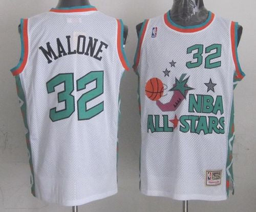 Karl Malone Utah Jazz white jersey