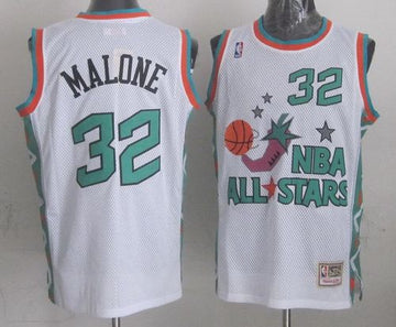 Karl Malone Utah Jazz white jersey