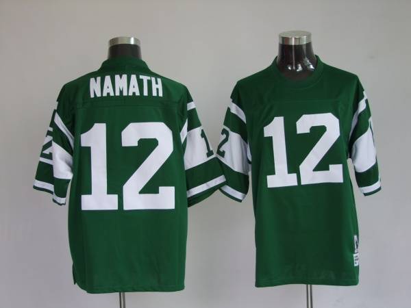 Joe Namath New York Jets green jersey