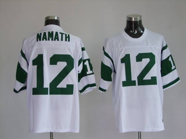 Joe Namath New York Jets white jersey