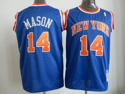 Anthony Mason New York Knicks blue Throwback jersey