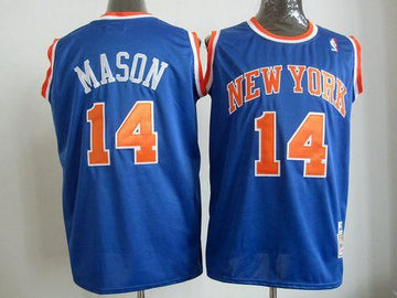 Anthony Mason New York Knicks blue Throwback jersey