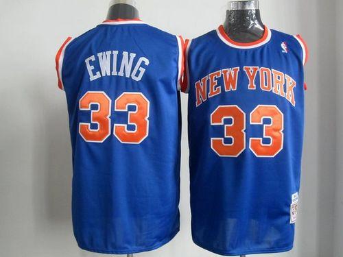 Patrick Ewing New York Knicks blue jersey
