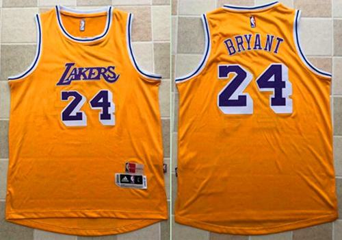 Kobe Bryant Los Angeles Lakers yellow Throwback jersey