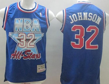 Magic Johnson Los Angeles Lakers blue jersey