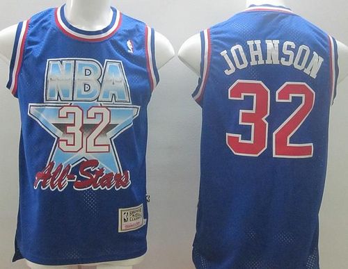 Magic Johnson Los Angeles Lakers blue jersey