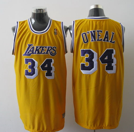 Shaquille O'Neal Los Angeles Lakers yellow jersey