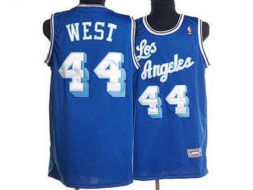 Jerry West Los Angeles Lakers blue Throwback jersey