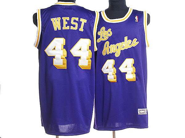 Jerry West Los Angeles Lakers purple Throwback jersey