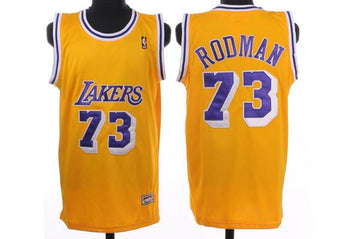 Dennis Rodman Los Angeles Lakers yellow Throwback jersey