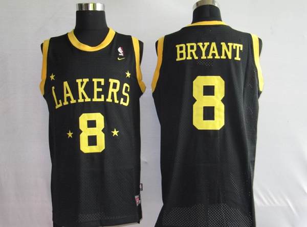 Kobe Bryant Los Angeles Lakers black Throwback jersey