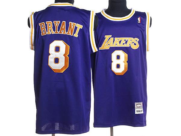 Kobe Bryant Los Angeles Lakers purple Throwback jersey
