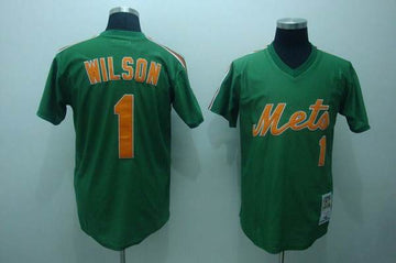 Mookie Wilson New York Mets green Throwback jersey