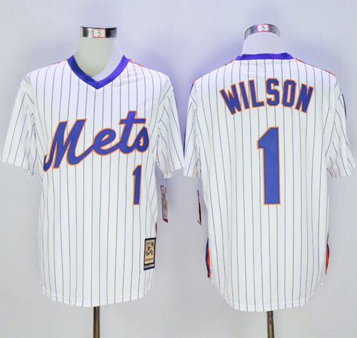 Mookie Wilson New York Mets white Throwback jersey