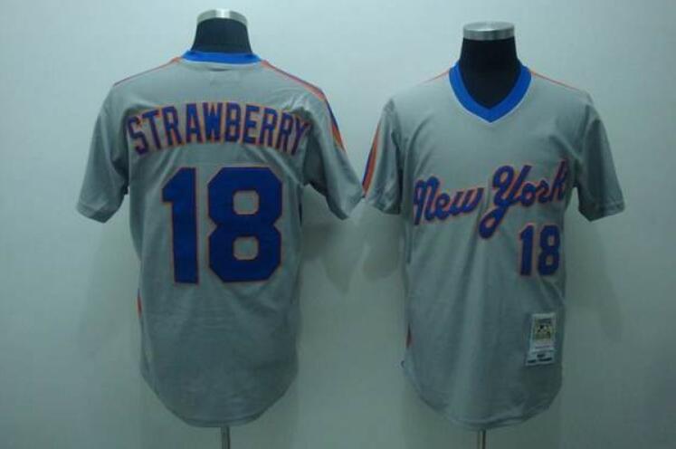 Darryl Strawberry New York Mets grey Throwback jersey
