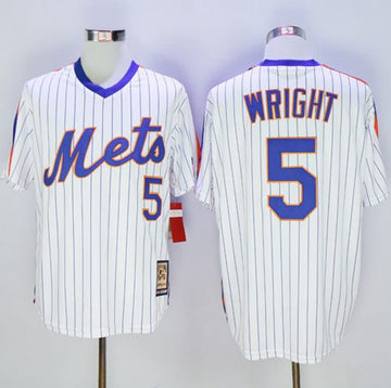 David Wright New York Mets white Throwback jersey