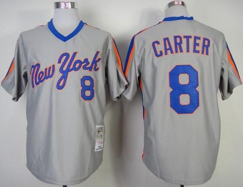 Gary Carter New York Mets grey Throwback jersey