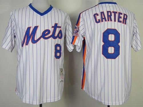 Gary Carter New York Mets white Throwback jersey