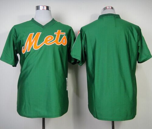 Custom New York Mets green Throwback jersey