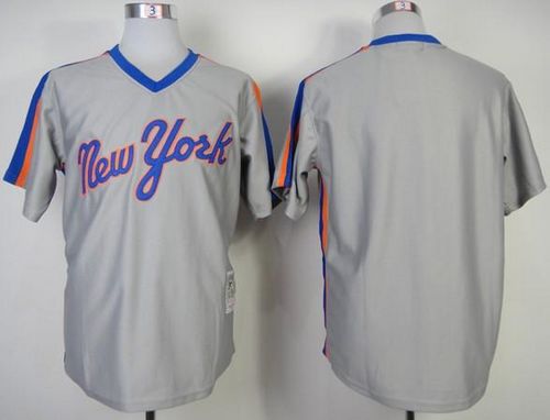 Custom New York Mets grey Throwback jersey