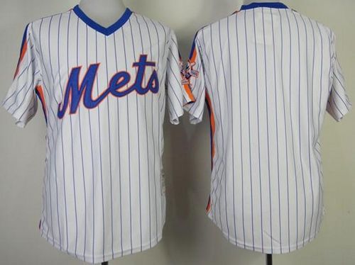Custom New York Mets white Throwback jersey