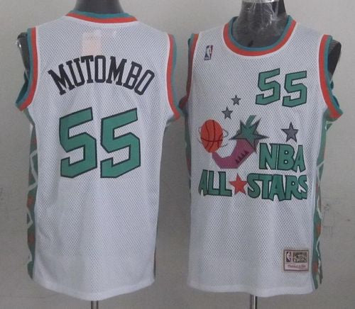 Dikembe Mutombo Denver Nuggets white jersey