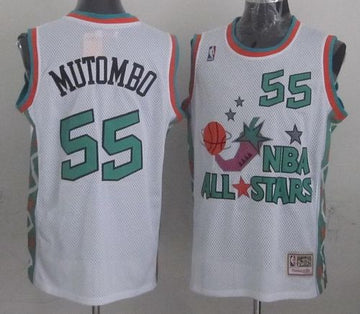 Dikembe Mutombo Denver Nuggets white jersey