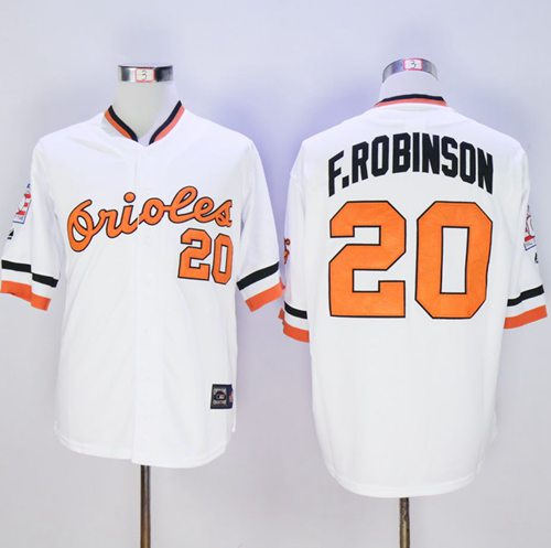 Frank Robinson Baltimore Orioles white jersey