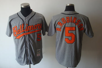 Brooks Robinson Baltimore Orioles grey Throwback jersey