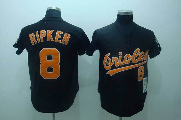 Cal Ripken Baltimore Orioles black Throwback jersey