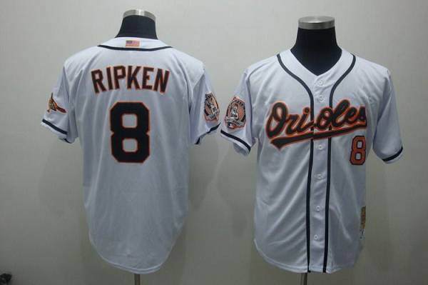 Cal Ripken Baltimore Orioles white Throwback jersey