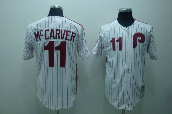Tim McCarver Philadelphia Phillies white jersey